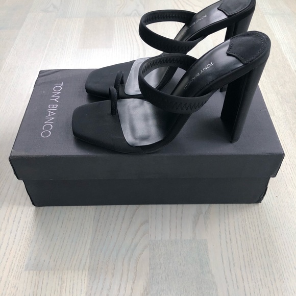 Tony Bianco black Lycra sierra heel 5.5 US - Picture 2 of 3